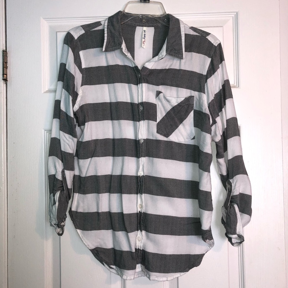 White and gray flannel